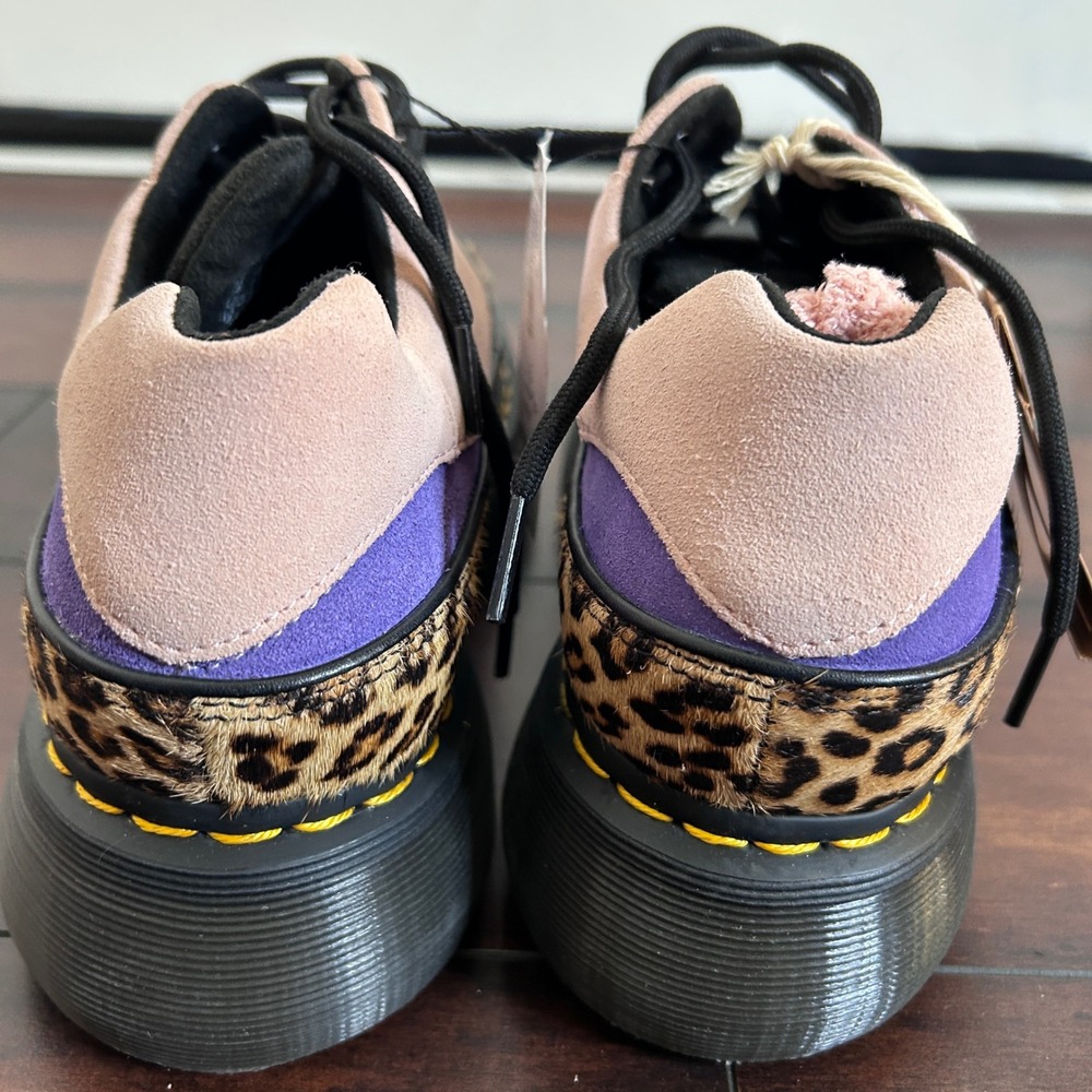NWOB Dr.‎ Martens BUZZ5-Eye Leopard and Suede Shoes size 9 Chunky Platform Y2K - Picture 8 of 14